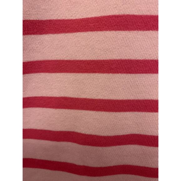 NWT Talbots Women's Pink Striped Sweatshirt L - Picture 3 of 5